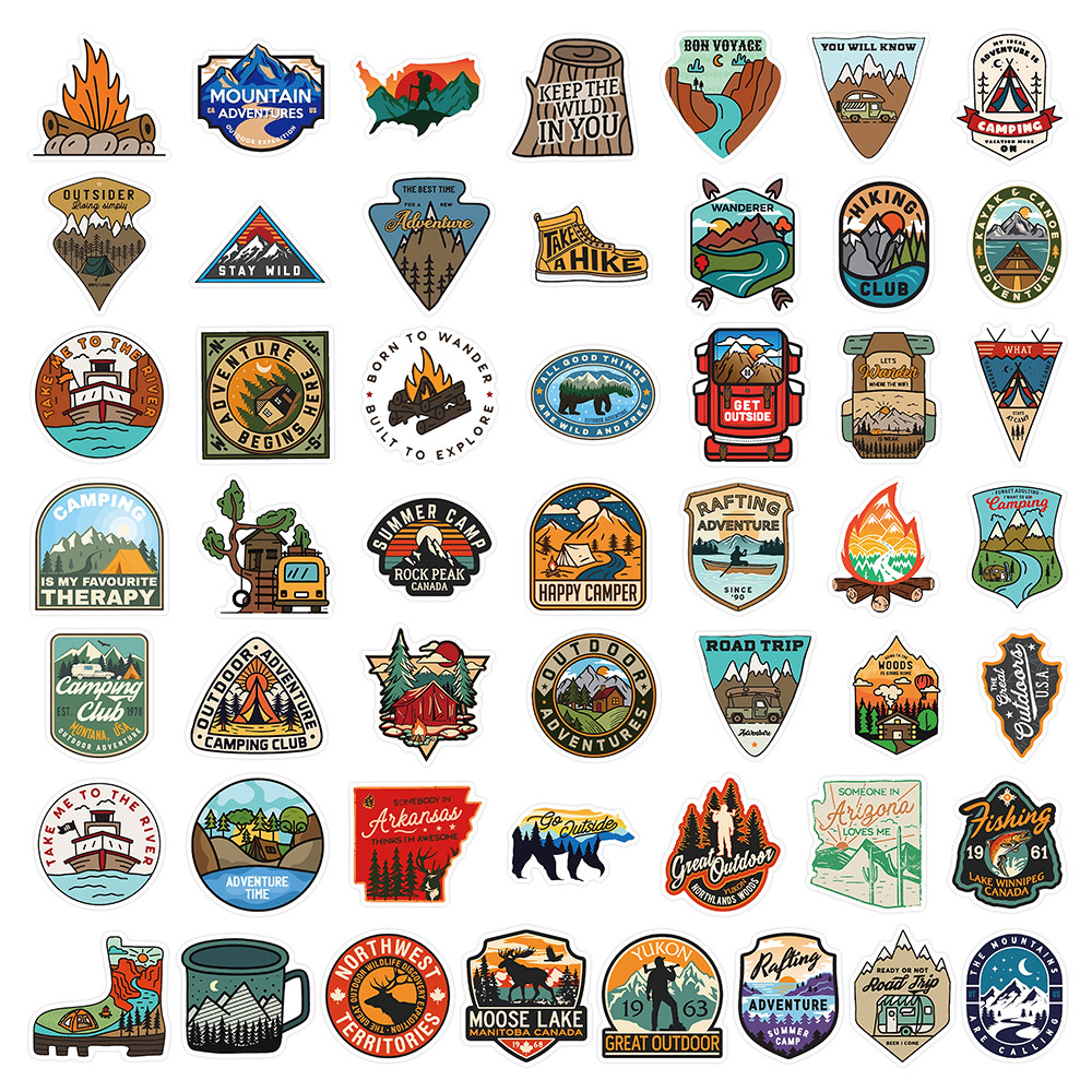 50 Lembar Stiker Petualangan L - Outdoor Adventure Stores ulasan dan harga