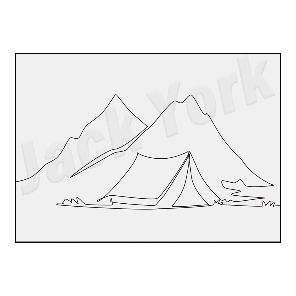 Poster Mendaki, Seni Garis Ten - Outdoor Adventure York ulasan dan harga