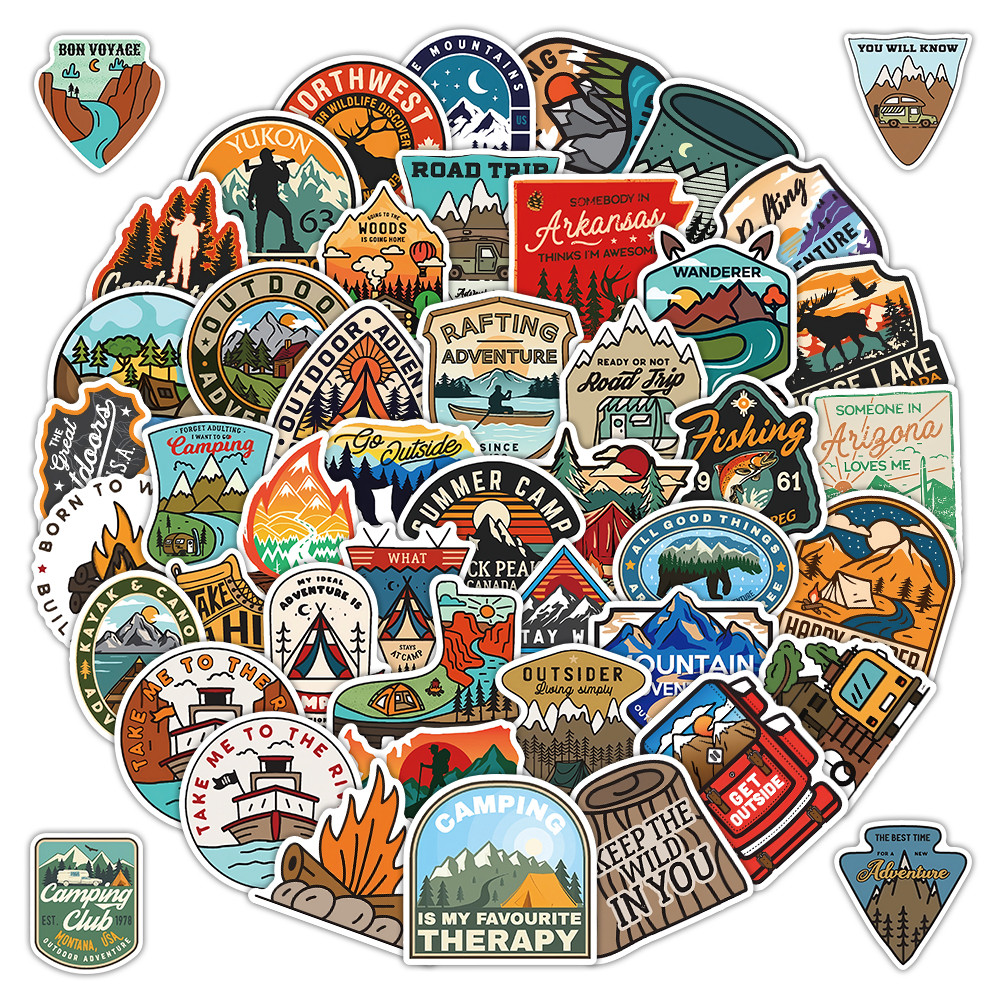 50 Lembar Stiker Petualangan L - Outdoor Adventure Stores ulasan dan harga