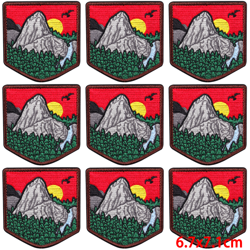 10 buah/lot Patch tempel besi  - Outdoor Adventure Show ulasan dan harga