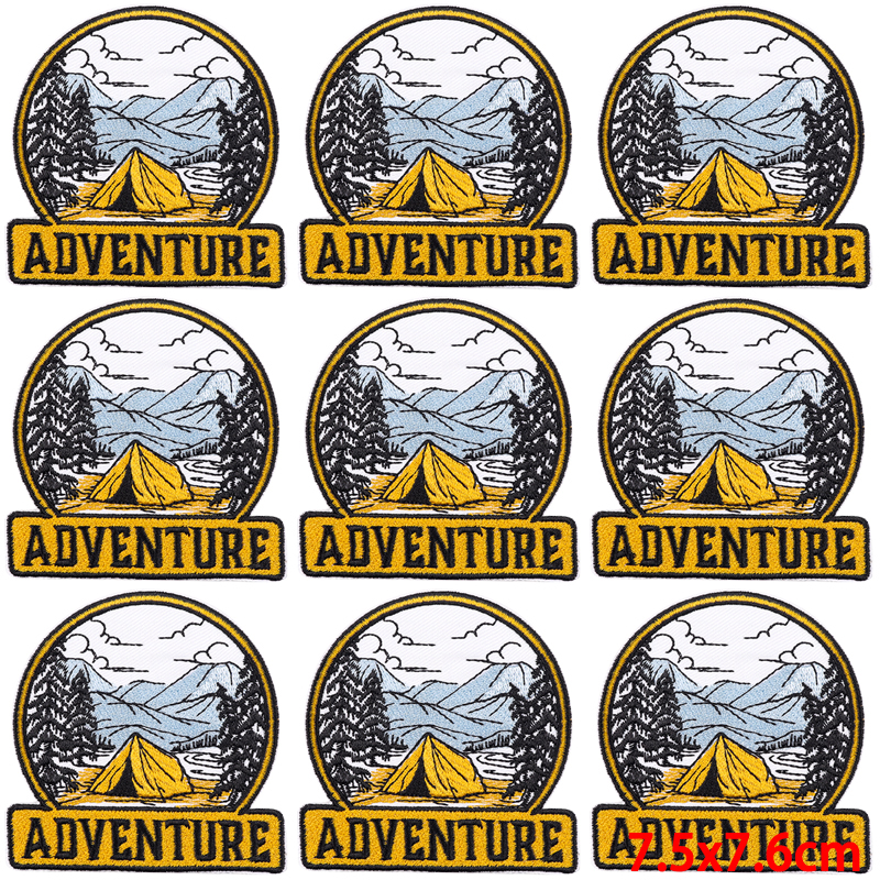 10 buah/lot Patch tempel besi  - Outdoor Adventure Show ulasan dan harga