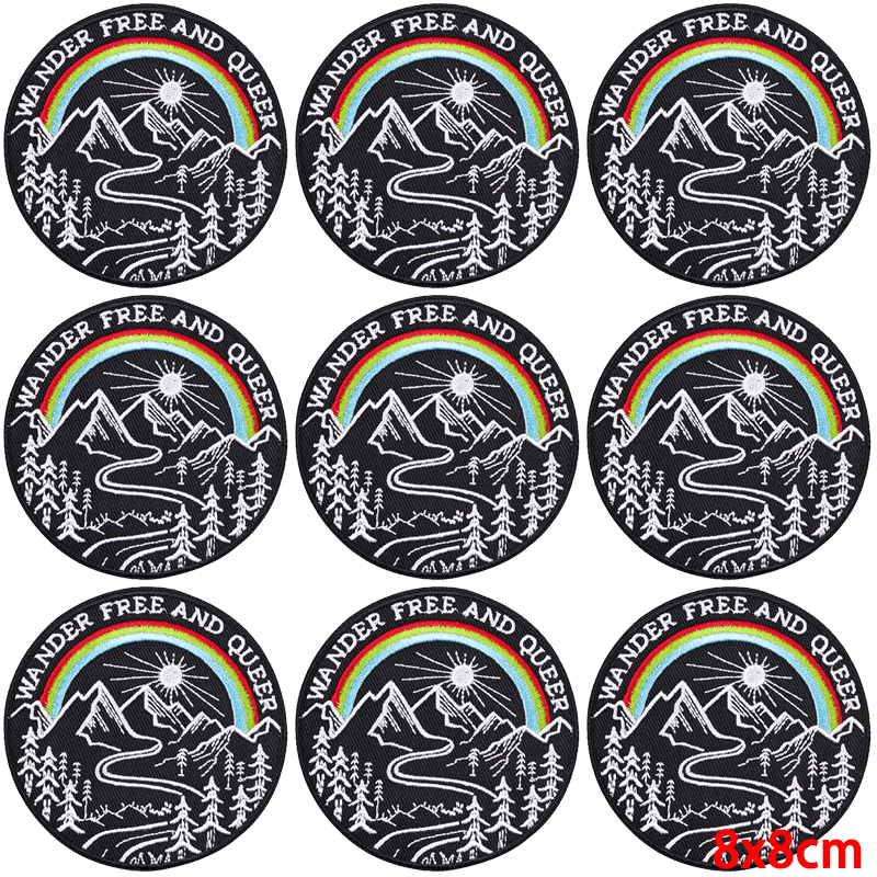 10 buah/lot Patch tempel besi  - Outdoor Adventure Show ulasan dan harga