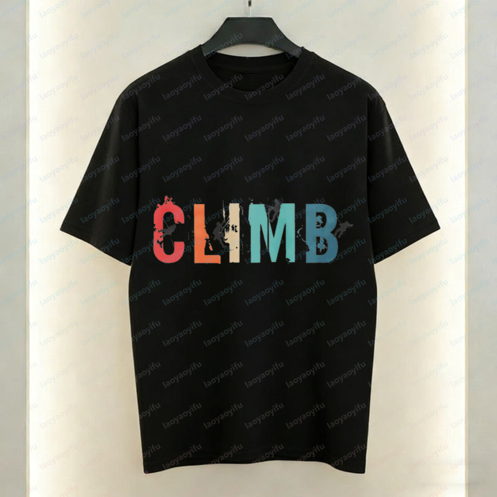 Kaus Katun Grafis Climb Pakaia - Outdoor Adventures Clothing ulasan dan harga