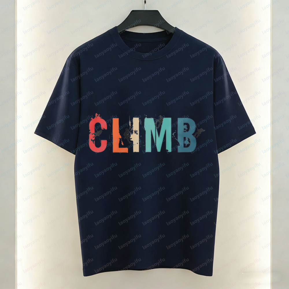 Kaus Katun Grafis Climb Pakaia - Outdoor Adventures Clothing ulasan dan harga
