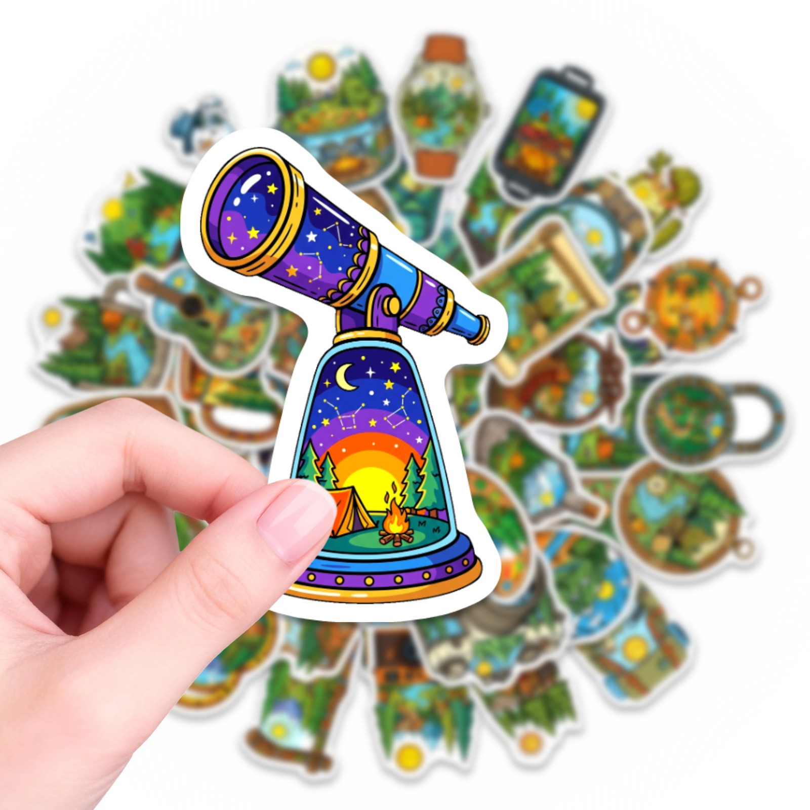 10/30/50 Buah Stiker Petualang - Outdoor Adventure Books ulasan dan harga