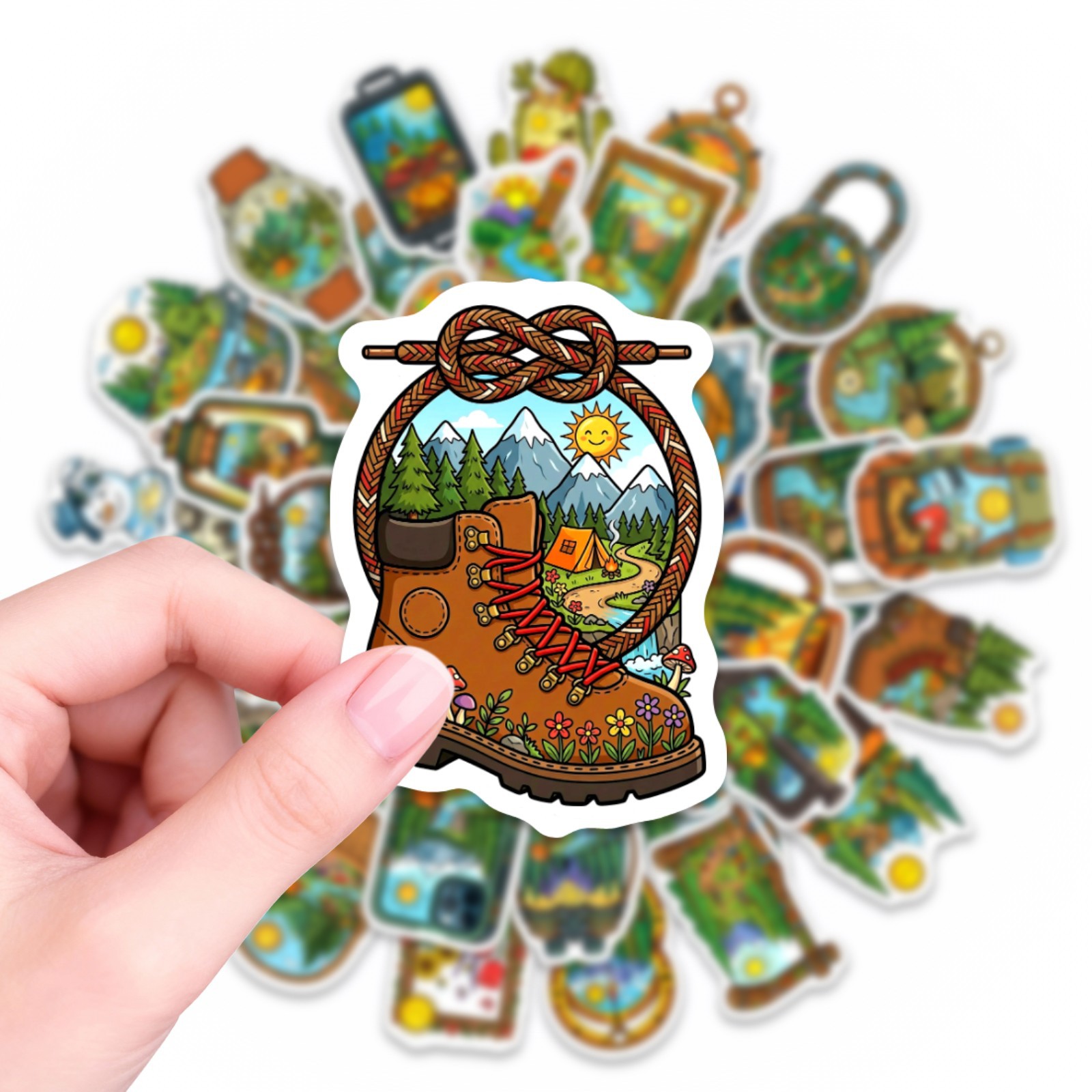 10/30/50 Buah Stiker Petualang - Outdoor Adventure Books ulasan dan harga