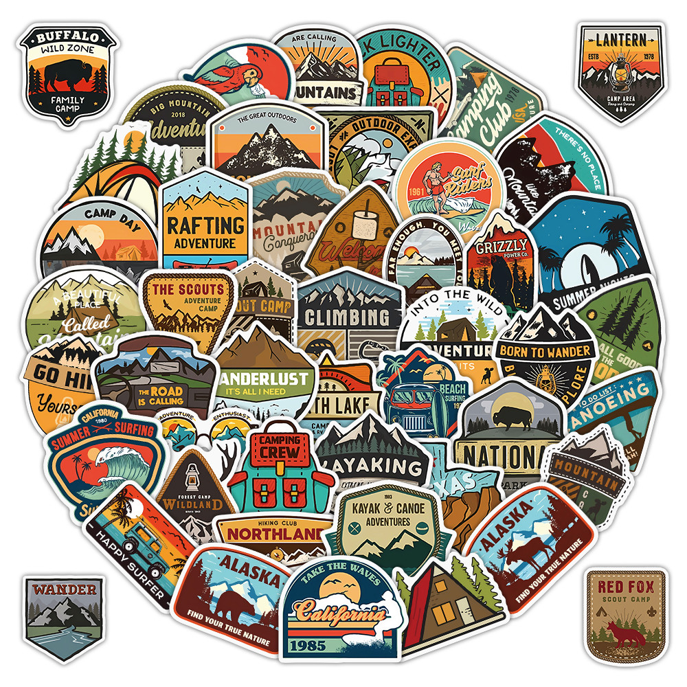 50 Lembar Stiker Petualangan L - Outdoor Adventure Stores ulasan dan harga
