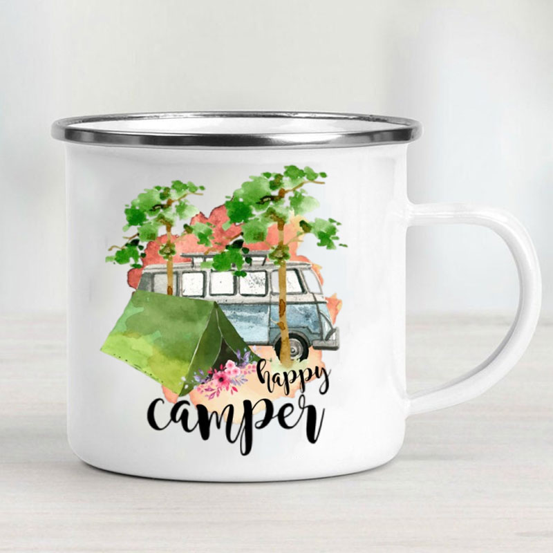 Mug Enamel Mobil Kemah Petuala - Outdoor Adventure Gifts ulasan dan harga