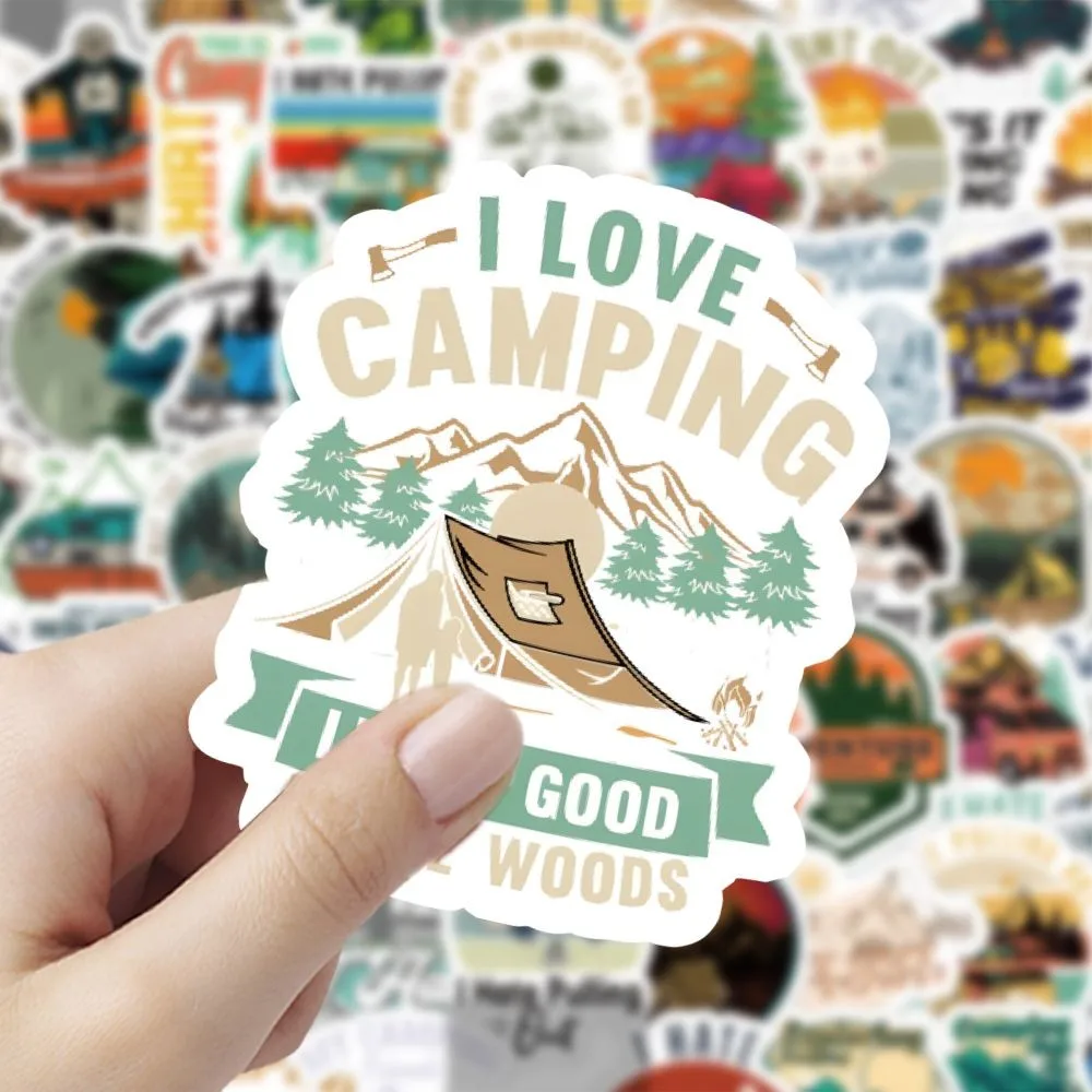 60 Buah Set Stiker Gaya Berkem - Outdoor Adventure Stores ulasan dan harga
