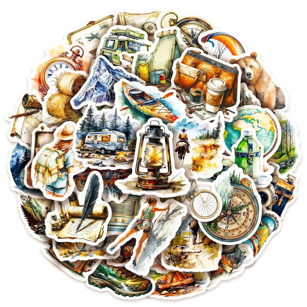 50 Buah Stiker Berkemah Cat Ai - Outdoor Adventure Stores ulasan dan harga